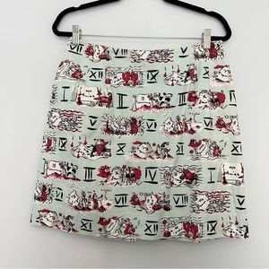 Vintage Horoscope Astrology Pattern Short Mini Skirt for Summer and Spring